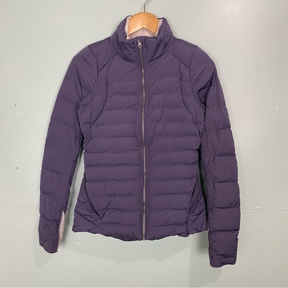 Lululemon Fluffed Up Jacket Puffer Purple‎ Sz 6 - Picture 1 of 8